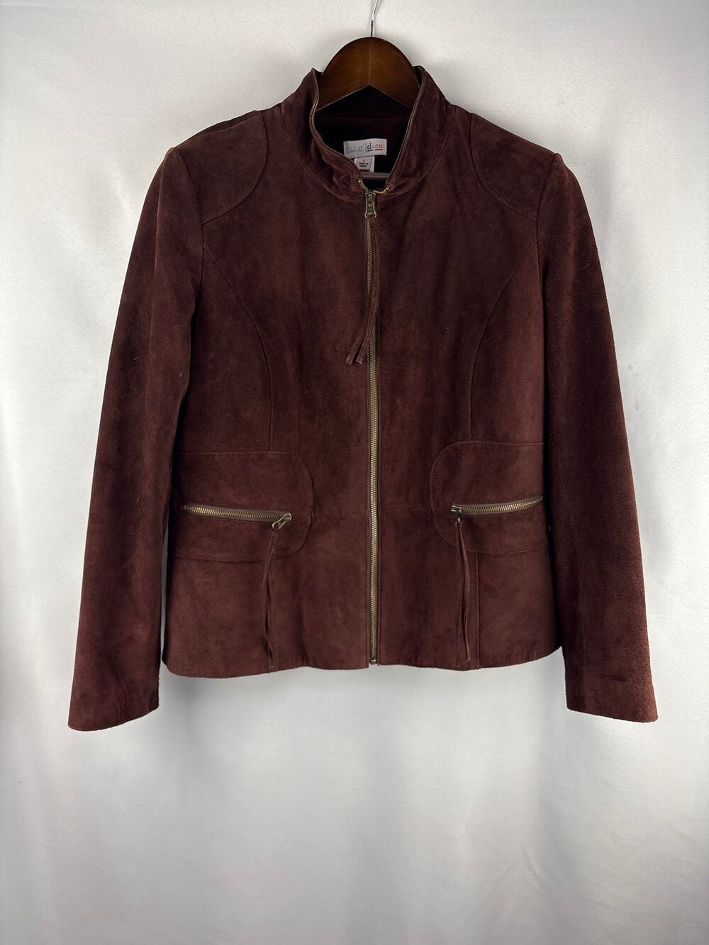 Women’s D&Co Large Chocolate Brown Suede Jacket